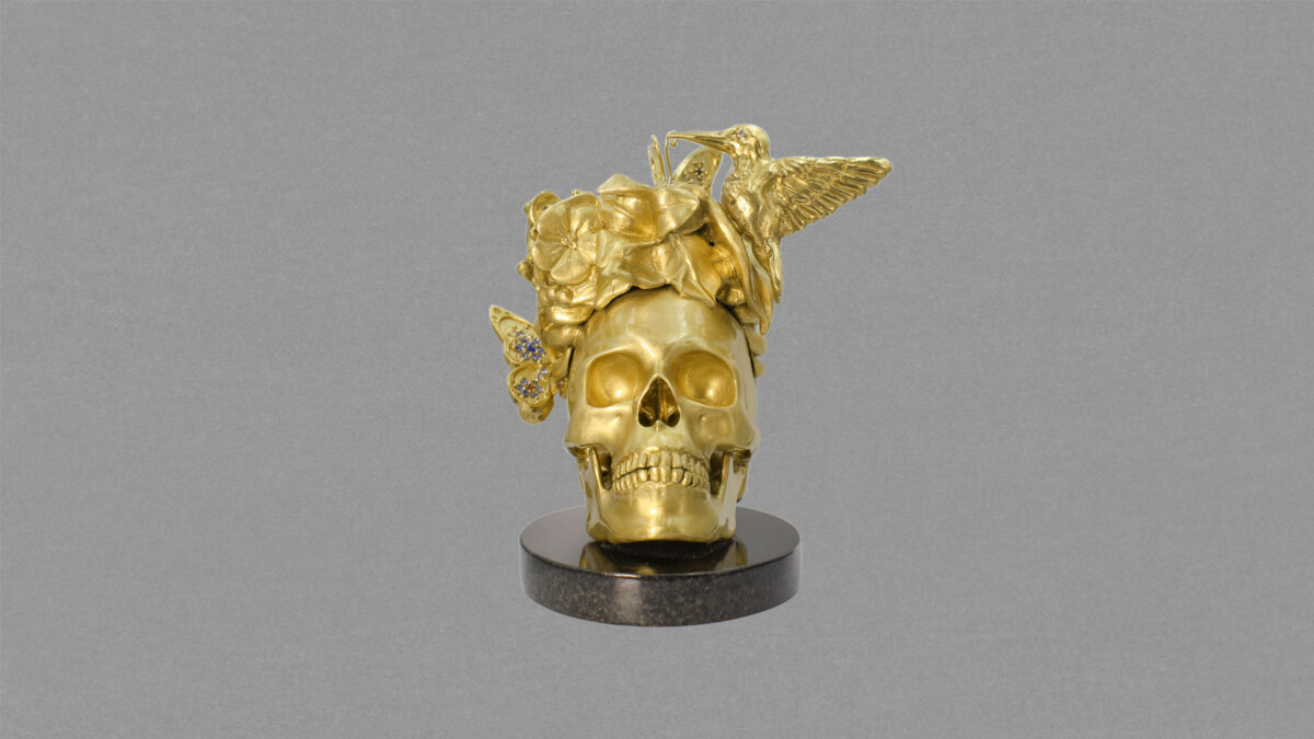 Calavera mexicana de Perla Arroyo. Emblema seductor
